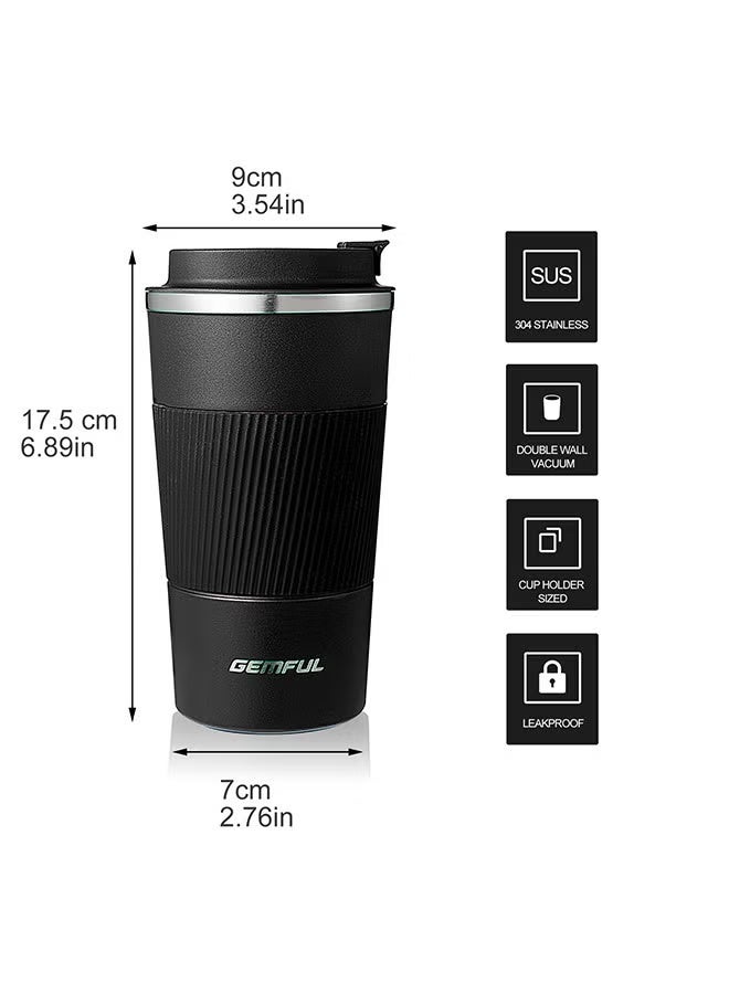 GEMFUL 510ml Stainless Steel Coffee Cup,Vacuum Insulated Tumbler, Vacuum Insulated Travel Mug for Home Office Outdoor Works Great for Ice Drinks and Hot Beverage, tumbler hot and cold - Image 3